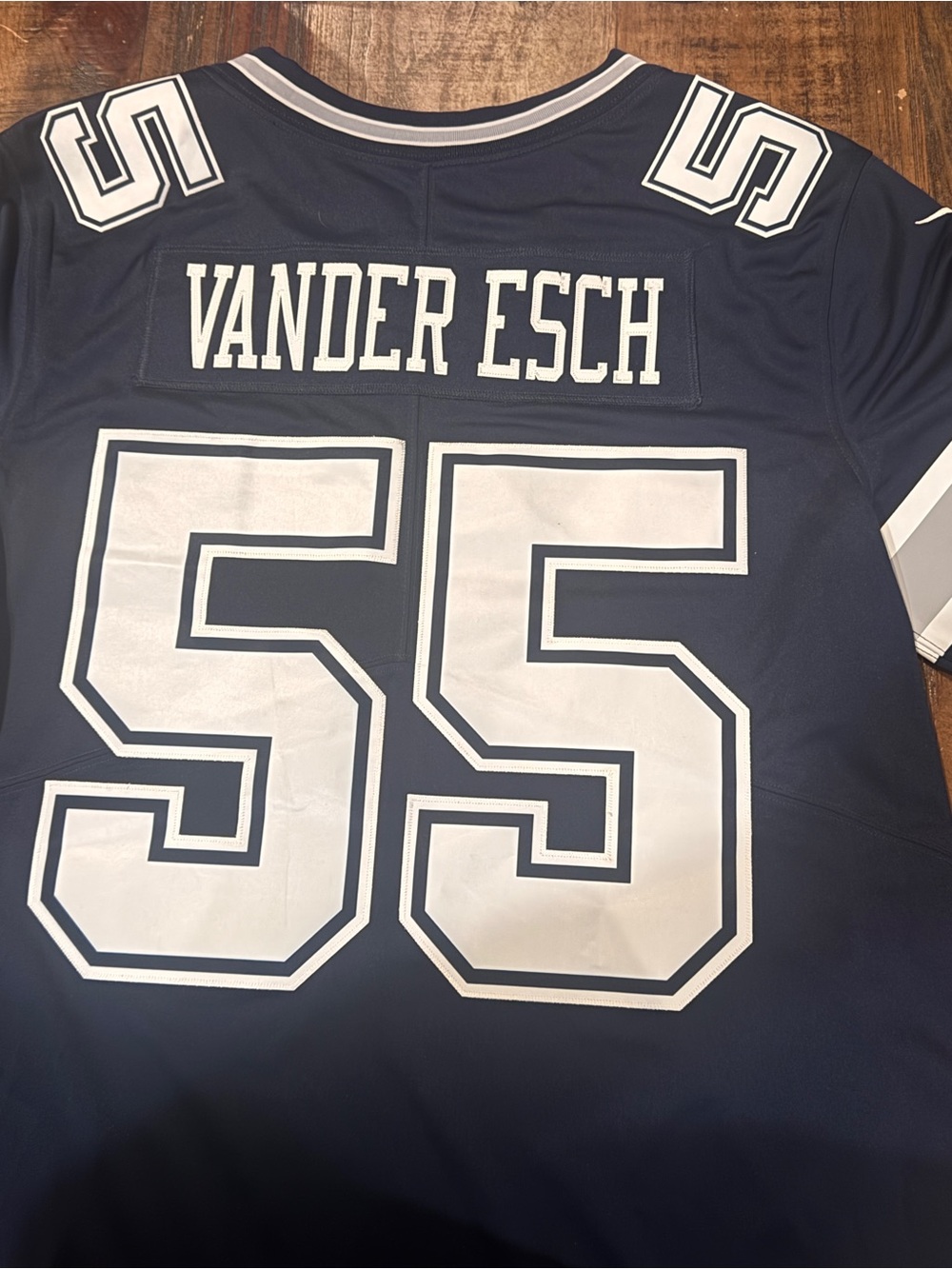 NFL Men's Navy and White Vander Esch #55 Football Jersey